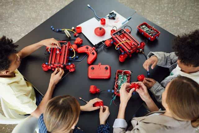 Kids playing with STEM Robotic Toy Suited for Teens